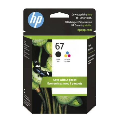 HP 67 2-pack Black/Tri-color Original Ink Cartridges